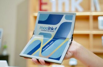 Foldable coloration e-readers have arrived, and the mooInk V is main the cost