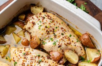 Baked Honey Dijon Rooster and Potatoes